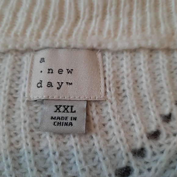 A New Day Ivory Chunky Knit Cozy Sweater •Sz XXL• - Picture 2 of 7
